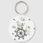 meeuw hitching een rit sleutelhanger (Achterkant)