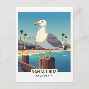 Meeuw in Santa Cruz California Reis Briefkaart