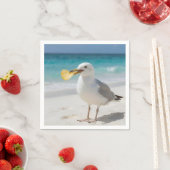 Meeuw met een Aardappelchip Servet (Insitu)