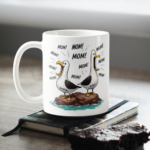 Meeuw Moeder Grappig Gepersonaliseerd Koffiemok