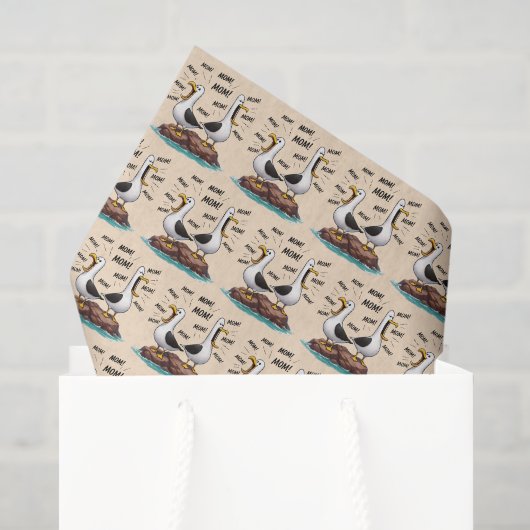 Meeuw Moeder Grappig Gepersonaliseerd Tissuepapier (Cadeauzakje)