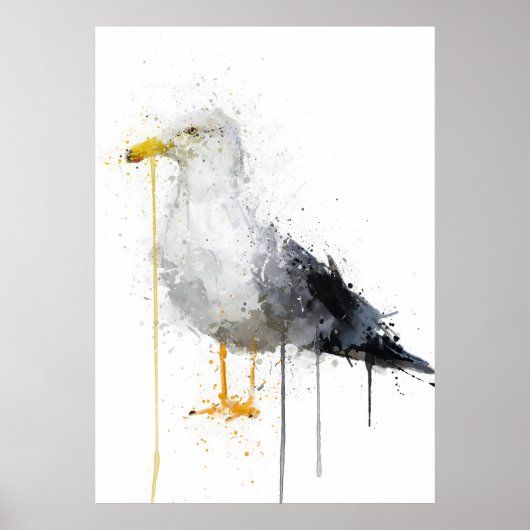 Meeuw Vogel Poster (Voorkant)