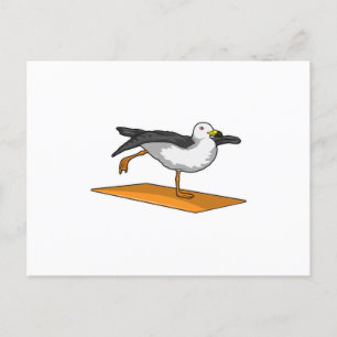 Meeuw Yoga Meditatie Fitness Briefkaart