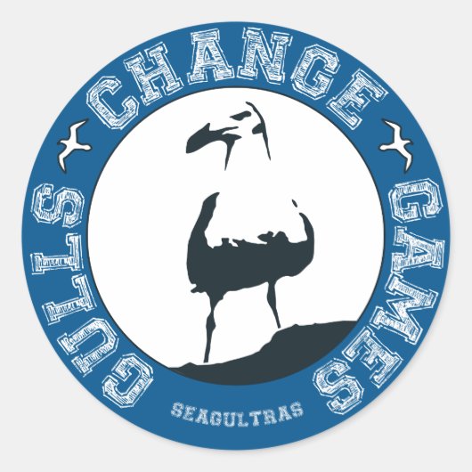 Meeuwen Verander Spelen 3" stickers (vel van 6) (Voorkant)