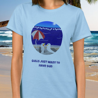 Meeuwen Willen Gewoon Zon Hebben Grappige Meeuw T-shirt