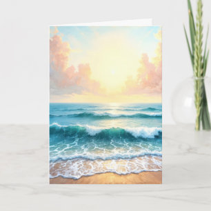 Meevoelende Oceaan Surf en Zonsopgang Kaart