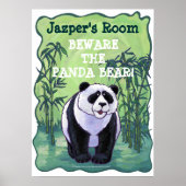 Méfiez-vous de l'Ours de Panda Poster de la chambr (Devant)