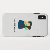 Méfiez-vous du coque iphone coronavirus (Dos (Horizontal))
