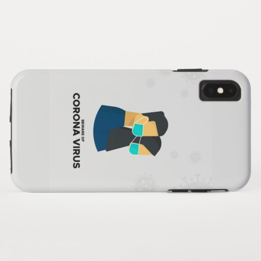 Méfiez-vous du coque iphone coronavirus (Dos (Horizontal))