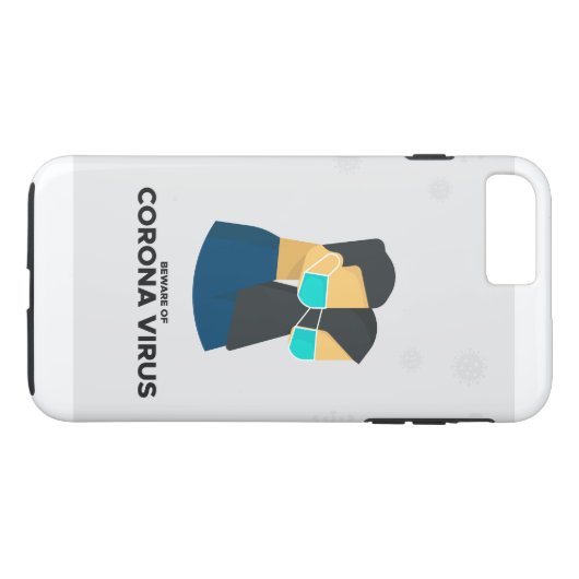 méfiez-vous du coque iphone coronavirus (Dos (Horizontal))