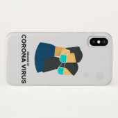 Méfiez-vous du coque iphone coronavirus (Dos (Horizontal))