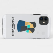 méfiez-vous du coque iphone coronavirus (Dos (Horizontal))