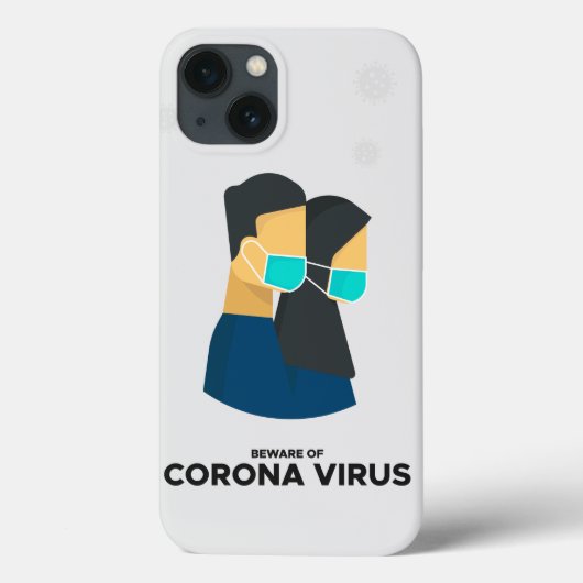 Méfiez-vous du coque iphone coronavirus (Verso)
