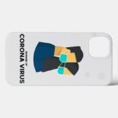 Méfiez-vous du coque iphone coronavirus (Verso (horizontal))