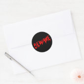 Méfiez-vous goutte de sang Halloween autocollant (Enveloppe)