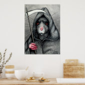 Méfiez-vous Grim Reaper Rat Poster (Cuisine)