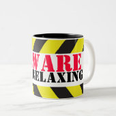 Méfiez-vous papa relaxant chevron ouvriers mug (Devant droit)