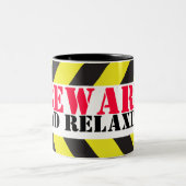 Méfiez-vous papa relaxant chevron ouvriers mug (Centre)