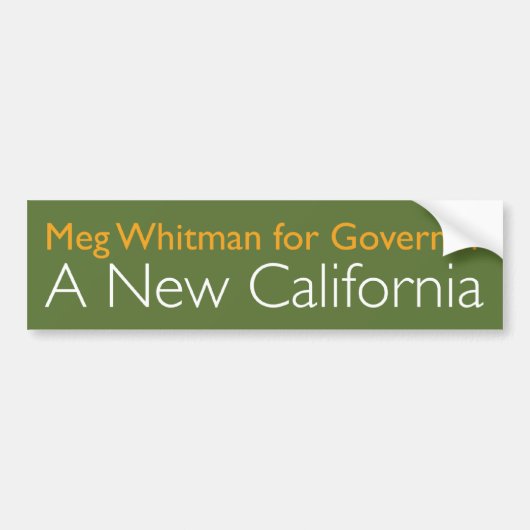 Meg Whitman voor gouverneur Bumpersticker (Voorkant)