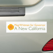 Meg Whitman voor gouverneur Bumpersticker (Op auto)