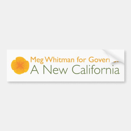 Meg Whitman voor gouverneur Bumpersticker (Voorkant)