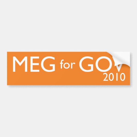 Meg Whitman voor gouverneur Bumpersticker (Voorkant)