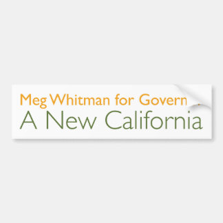 Meg Whitman voor gouverneur Bumpersticker