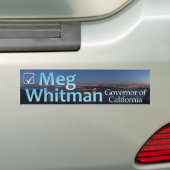 Meg Whitman voor Gouverneur - Kleur Bumpersticker (Op auto)