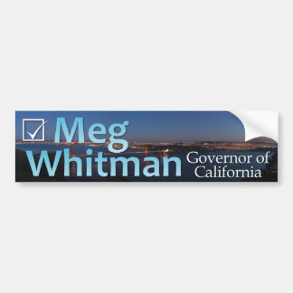 Meg Whitman voor Gouverneur - Kleur Bumpersticker