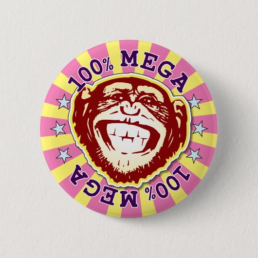 Mega 100% Funny Funky Monkey Badge (Devant)