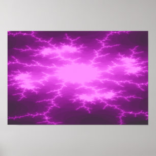 Mega Bliksem Fractal Poster