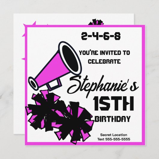 Mega Cheer Invitation : #3 (Devant / Derrière)