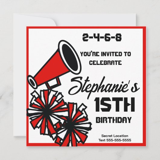 Mega Cheer Invitation : #6 Invitation (Devant)