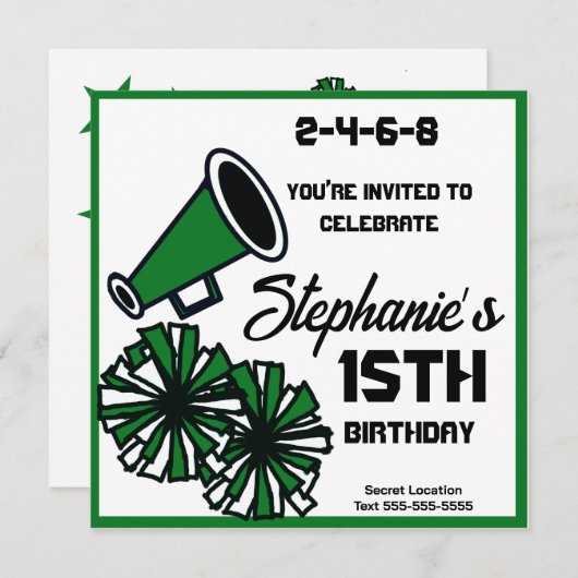 Mega Cheer Invitation : #7 Invitation (Devant / Derrière)