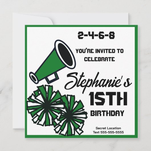 Mega Cheer Invitation : #7 Invitation (Devant)