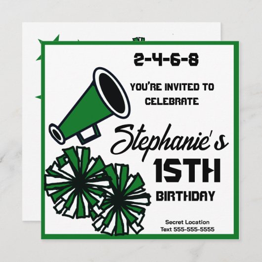 Mega Cheer Invitation : #8 Invitation (Devant / Derrière)