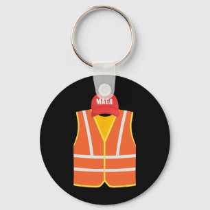 Mega Garbage Collector Vest voor de verkiezingsdag Sleutelhanger