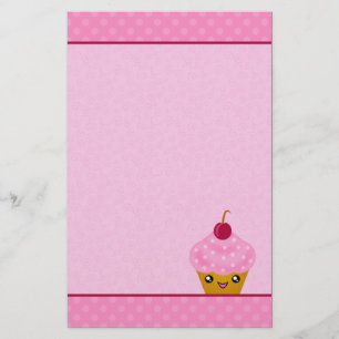 Mega Kawaii Cherry Cupcake Stationery Briefpapier