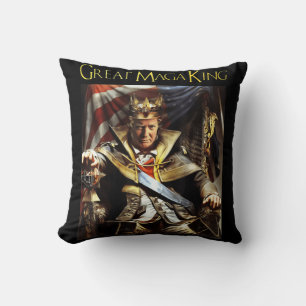 Mega King USA Flag Proud Ultra Maga Trump Kussen