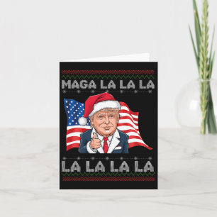 Mega La La Donald Trump Potus 47 Lelijke Kerst Kaart