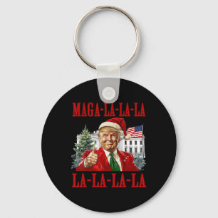 Mega La La Donald Trump Potus 47 Lelijke Kerst Sleutelhanger