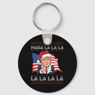 Mega La La Donald Trump Potus 47 Lelijke Kerst Sleutelhanger