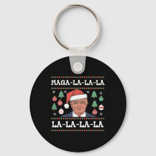 Mega La La Donald Trump Potus 47 Lelijke Kerst Sleutelhanger