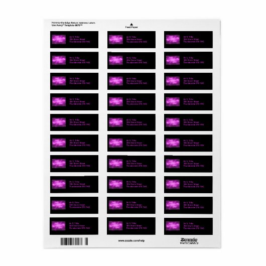 Mega Lightning Fractal Eigen adreslabel Etiket (Full Sheet)