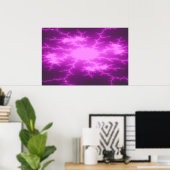 Mega Lightning Fractal Poster (Thuiskantoor)