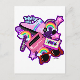 Mega Neon 80s-ontwerp Briefkaart