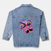 Mega Neon 80s-ontwerp Denim Jacket (Achterkant)