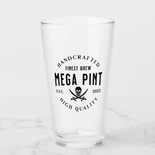 MEGA PINT-Mok Drink glazen koffiebier (Voorkant)