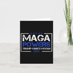 Mega Powers Trump Vance Hogan 2024 Patriottisch Gr Kaart