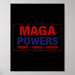 Mega Powers Trump Vance Hogan 2024 Patriottisch Gr Poster